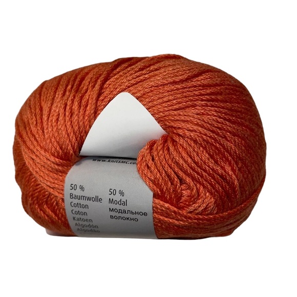Schachenmayr SMC Select DK Cotton Modal Violena Yarn 1623 Orange Cable Knit - Picture 2 of 9